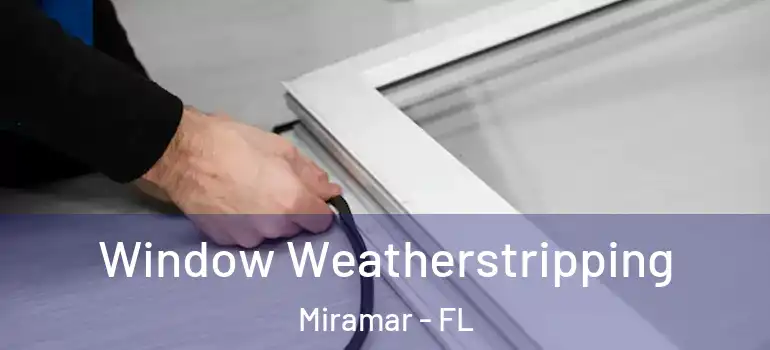  Window Weatherstripping Miramar - FL